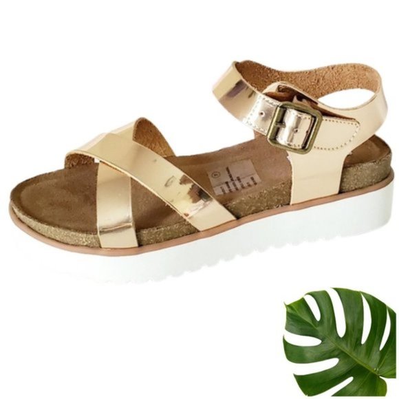 Not Rated Shoes - Womens Oetter Rose Gold Platform Sandal *footbed*